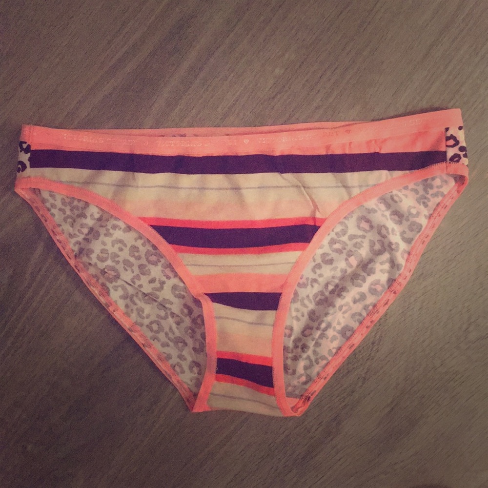 Pink stripe and cheetah bikini NWOT